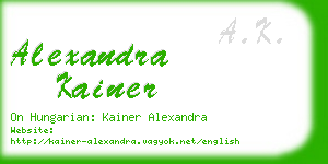 alexandra kainer business card